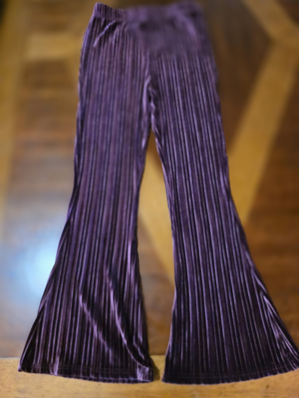 wild fable Purple Velvet Pleated Flare Pant Size Small